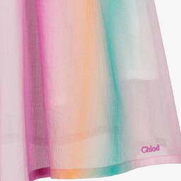 Chloé-Girls Pink Ombré Cotton Dress | Childrensalon Outlet