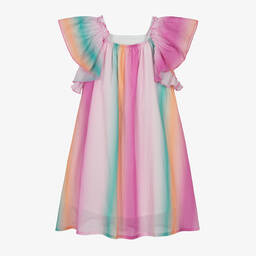 Chloé-Girls Pink Ombré Cotton Dress | Childrensalon Outlet