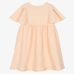 Chloé-Розовое платье с рюшами на рукавах | Childrensalon Outlet