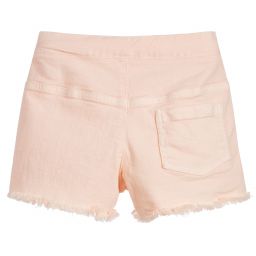 Chloé-شورت قطن ستريتش لون زهري للبنات | Childrensalon Outlet