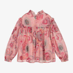 Chloé-Girls Pink Wool Spiral Top | Childrensalon Outlet
