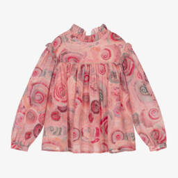 Chloé-Girls Pink Wool Spiral Top | Childrensalon Outlet