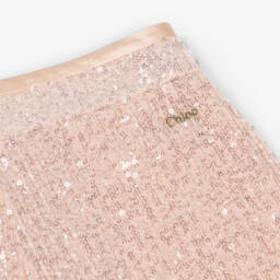 Chloé-Блестящие розовые шорты для девочек | Childrensalon Outlet