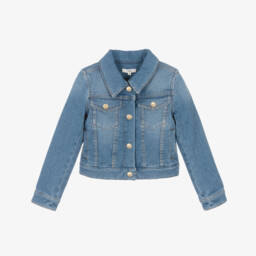 Chloé-Girls Stylish Indigo Denim Coat | Childrensalon Outlet
