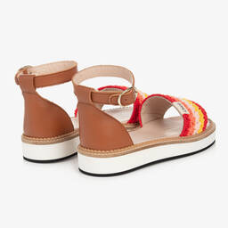 Chloé-Girls Tan Brown Buckle Sandals | Childrensalon Outlet