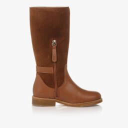 Chloé-Girls Tan Leather Ankle Boots | Childrensalon Outlet
