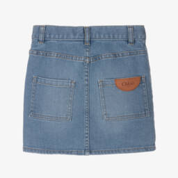 Chloé-Girls Trendy Blue Denim Skirt | Childrensalon Outlet