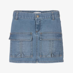 Chloé-Girls Trendy Blue Denim Skirt | Childrensalon Outlet