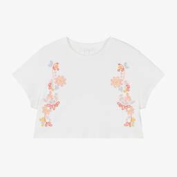 Tシャツ・カットソー Chloe FW25 FLOREAL PRINT SCARF SHIRT (CH25AHT19992 293) Chloé Floral Print Scarf Shirt Clothing – BALTINI