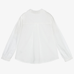 Chloé-Girls White Embroidered Blouse | Childrensalon Outlet