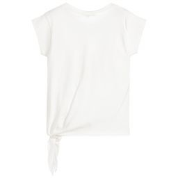 Chloé-Girls White Tie Top | Childrensalon Outlet