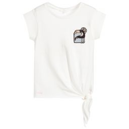 Chloé-Girls White Tie Top | Childrensalon Outlet