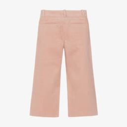 Chloé-Girls Wide-Leg Pink Corduroy Trousers | Childrensalon Outlet