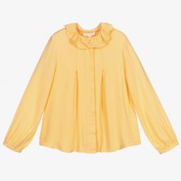 Chloé-Girls Yellow Viscose Blouse | Childrensalon Outlet