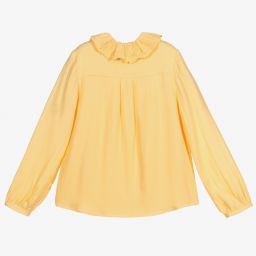 Chloé-Girls Yellow Viscose Blouse | Childrensalon Outlet