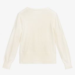 Chloé-Ivory Guipure Lace Cardigan | Childrensalon Outlet