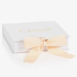 Chloé-طقم شورت قطن عضوي لون زهري وأبيض للمولودات | Childrensalon Outlet