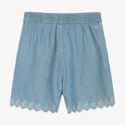Chloé-شورت تينز بناتي ليوسيل شامبري لون أزرق | Childrensalon Outlet