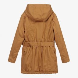 Chloé-Teen Brown Cotton Belted Coat | Childrensalon Outlet