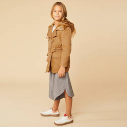 Chloé-Teen Brown Cotton Belted Coat | Childrensalon Outlet