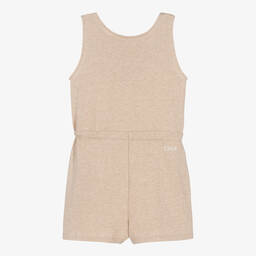 Chloé-Teen Girls Beige Cotton Ribbon Playsuit | Childrensalon Outlet