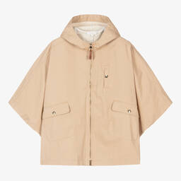 Chloé-Teen Girls Beige Cotton Twill Zip-Up Cape | Childrensalon Outlet