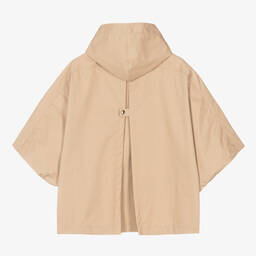 Chloé-Teen Girls Beige Cotton Twill Zip-Up Cape | Childrensalon Outlet