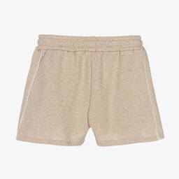 Chloé-Бежевые шорты с кружевной отделкой | Childrensalon Outlet