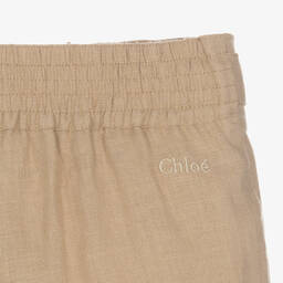 كلوي-شورت كتان لون بيج للمراهقات | Childrensalon Outlet