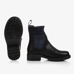 Chloé-Черные кожаные ботинки | Childrensalon Outlet