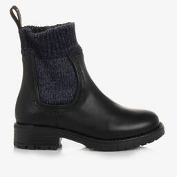 Chloé-Черные кожаные ботинки | Childrensalon Outlet