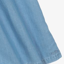 Chloé-فستان تينز ليوسيل شامبري لون أزرق | Childrensalon Outlet