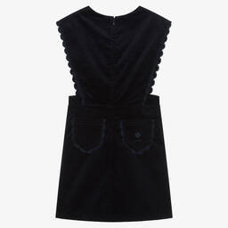 Chloé-Синий сарафан из хлопкового вельвета | Childrensalon Outlet