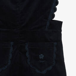 Chloé-Синий сарафан из хлопкового вельвета | Childrensalon Outlet