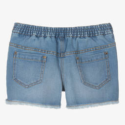 Chloé-Teen Girls Blue Denim Shorts | Childrensalon Outlet