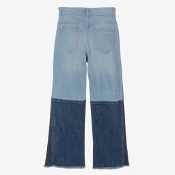 Chloé-جينز تينز بناتي قطن دنيم لون أزرق | Childrensalon Outlet