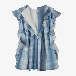 Chloé-Teen Girls Blue Striped Dress | Childrensalon Outlet