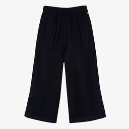 Chloé-Широкие синие брюки из твила | Childrensalon Outlet