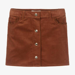 Chloé-Teen Girls Brown Cotton Corduroy Skirt | Childrensalon Outlet
