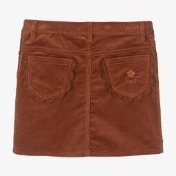 Chloé-Teen Girls Brown Cotton Corduroy Skirt | Childrensalon Outlet