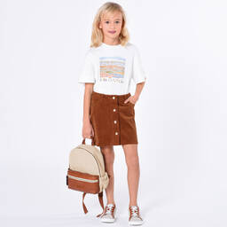 Chloé-Teen Girls Brown Cotton Corduroy Skirt | Childrensalon Outlet