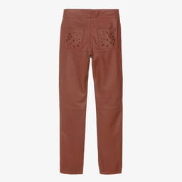 Chloé-Teen Girls Brown Leather Trousers | Childrensalon Outlet