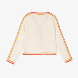 Chloé-Teen Girls Ivory Cotton Crochet Cardigan | Childrensalon Outlet