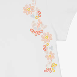 Chloé-Teen Girls Ivory Cotton Floral T-Shirt | Childrensalon Outlet