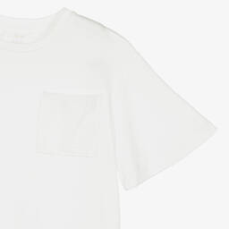 Chloé-تيشيرت تينز بناتي قطن عضوي لون عاجي | Childrensalon Outlet