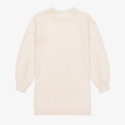 Chloé-Кремовое платье из хлопка и шерсти | Childrensalon Outlet