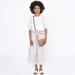 Chloé-Teen Girls Ivory Embroidered Blouse | Childrensalon Outlet