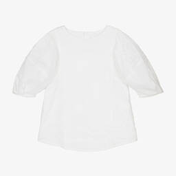 Chloé-Teen Girls Ivory Embroidered Blouse | Childrensalon Outlet