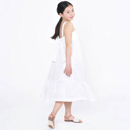 Chloé-Кремовое платье с вышивкой | Childrensalon Outlet