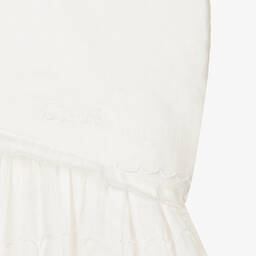 Chloé-Кремовое платье с вышивкой | Childrensalon Outlet